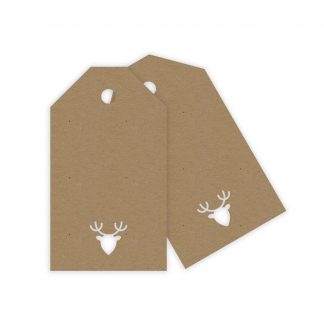 Kraft Board Christmas Reindeer Tags