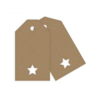 Kraft Board Christmas Star Tags